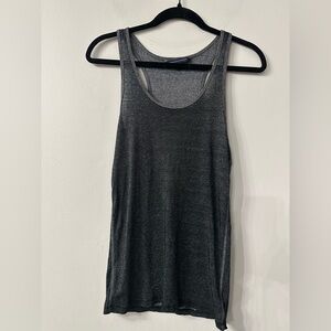 American Eagle Outfitters Charcoal Sparkly Tank Top